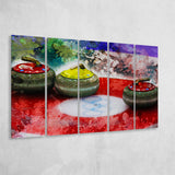 Abstract Curling 5 Piece B Canvas Prints Wall Art Decor, Multi Panels,Large Canvas, Home Decor