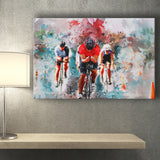 Abstract Cycling Painting Canvas Prints Wall Art Decor - Painting Canvas, Art Print, Home Decor, Ready to Hang