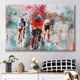 Abstract Cycling Painting Canvas Prints Wall Art Decor - Painting Canvas, Art Print, Home Decor, Ready to Hang
