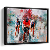 Abstract Cycling Painting Framed Canvas Prints Wall Art Decor - Painting Canvas, Framed Picture, Home Decor