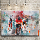 Abstract Cycling Painting Canvas Prints Wall Art Decor - Painting Canvas, Art Print, Home Decor, Ready to Hang