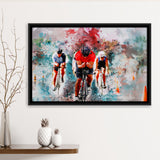 Abstract Cycling Painting Framed Canvas Prints Wall Art Decor - Painting Canvas, Framed Picture, Home Decor