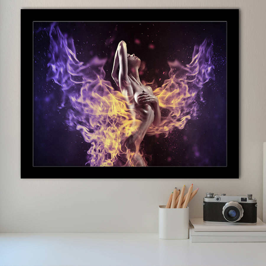 Abstract Erotic, Erotic Wall Decor Framed Art Prints Wall Art Decor,Black Frame, Ready to hang