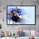 Abstract Football, Football Art Framed Art Prints Wall Art Decor,Black Frame, Ready to hang