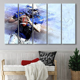 Abstract Football, Football Canvas Art 5 Panels B,Large Canvas,Canvas Prints Wall Art Home Decor