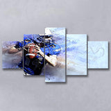 Abstract Football, Football Canvas Art Multi Panels,Canvas Prints Wall Art Home Decor