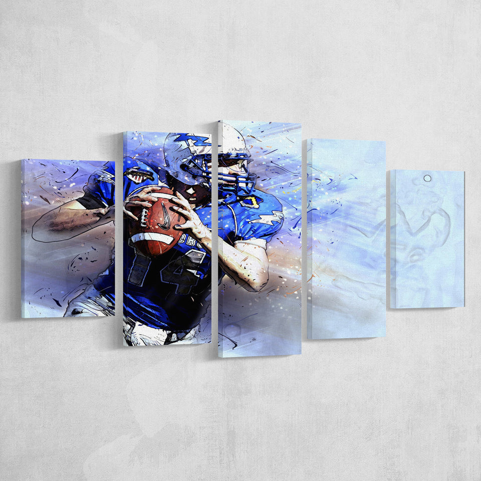 Abstract Football, Football Canvas Art Multi Panels,Canvas Prints Wall Art Home Decor