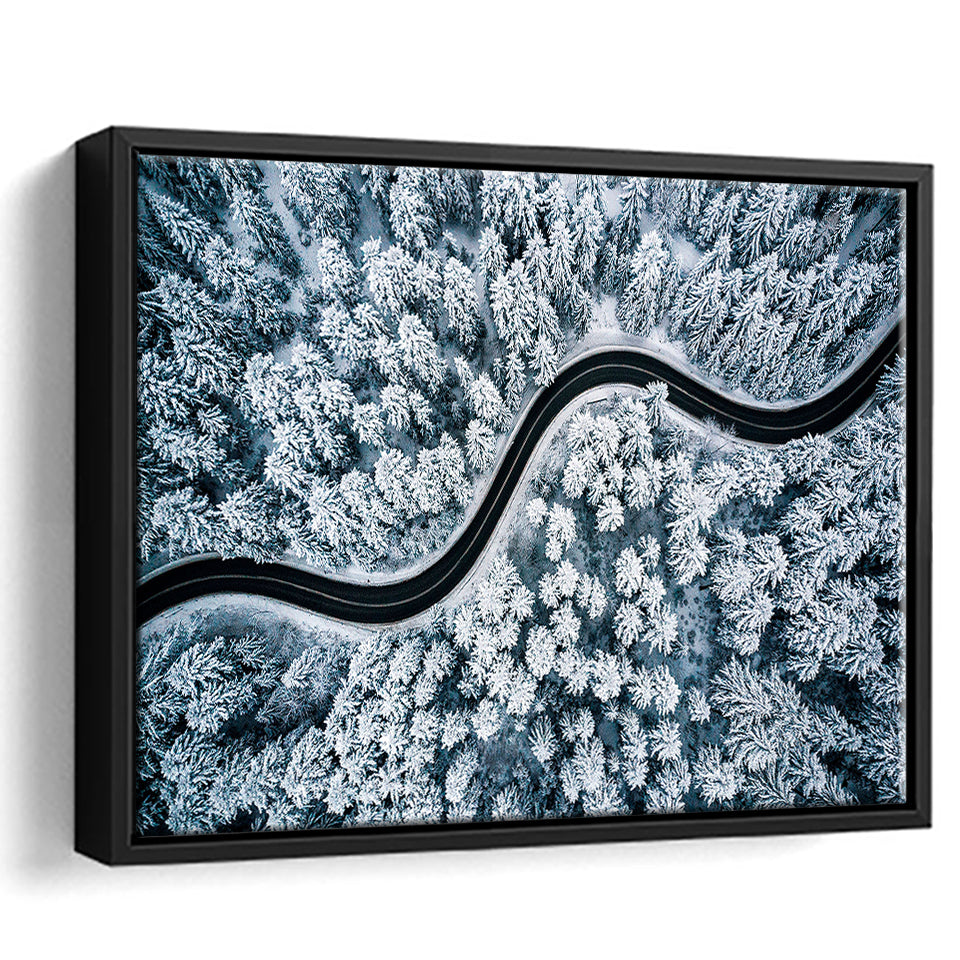 Abstract Forest Art Framed Canvas Prints Wall Art Decor, Framed Picture, Floating Frame