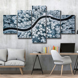 Abstract Forest Art 5 Piece Canvas Prints Wall Art Decor, Multi Panels, Mixed Canvas