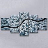 Abstract Forest Art 5 Piece Canvas Prints Wall Art Decor, Multi Panels, Mixed Canvas
