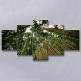 Abstract Forest Print 5 Piece Canvas Prints Wall Art Decor, Multi Panels, Mixed Canvas