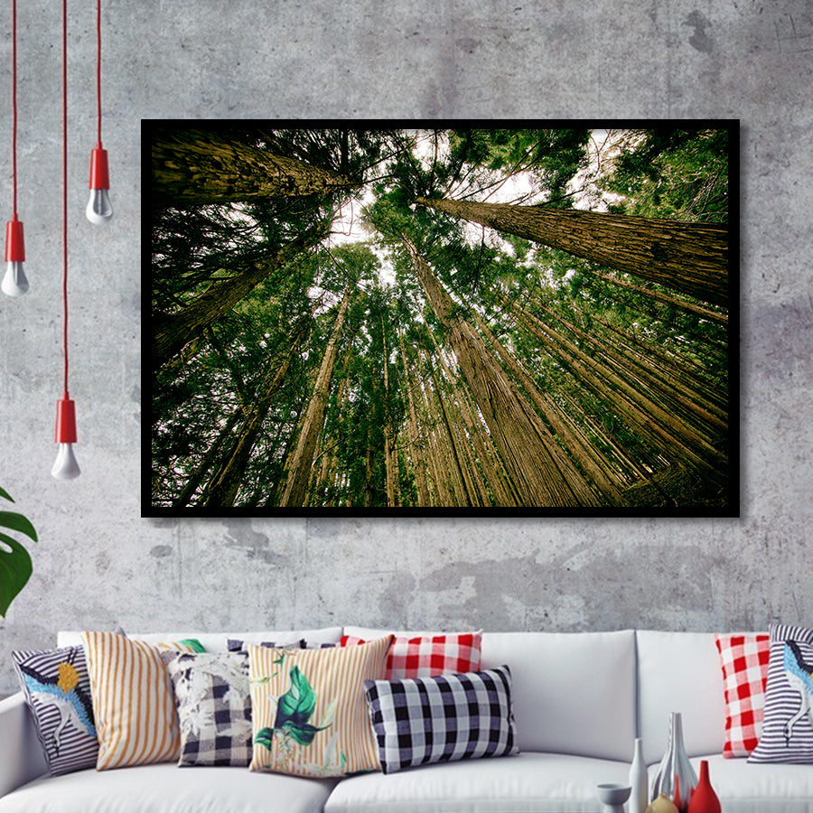 Abstract Forest Print Framed Art Prints Wall Art Decor, Framed Picture, Home Decor