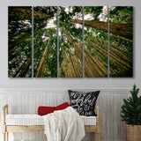 Abstract Forest Print 5 Piece B Canvas Prints Wall Art, Multi Panels,Large Canvas