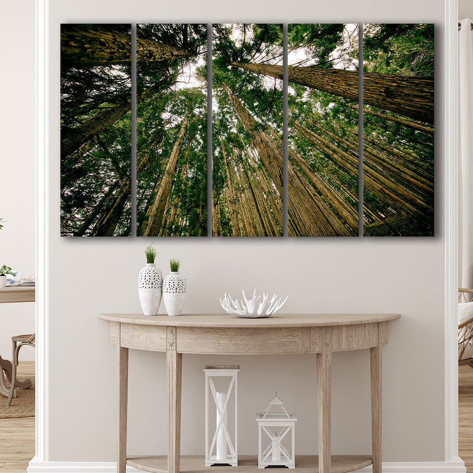 Abstract Forest Print 5 Piece B Canvas Prints Wall Art, Multi Panels,Large Canvas