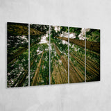 Abstract Forest Print 5 Piece B Canvas Prints Wall Art, Multi Panels,Large Canvas