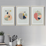 Abstract Fruits Set of 3 Piece Framed Canvas Prints Wall Art Decor