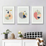 Abstract Fruits Canvas Set of 3 Piece Canvas Prints Wall Art Decor