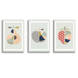 Abstract Fruits Canvas Set of 3 Piece Canvas Prints Wall Art Decor