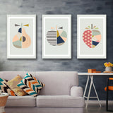 Abstract Fruits Canvas Set of 3 Piece Canvas Prints Wall Art Decor