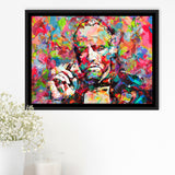 Abstract Godfather Colorful Framed Canvas Prints Wall Art Home Decor - Painting Canvas, Black Frame, Framed Picture