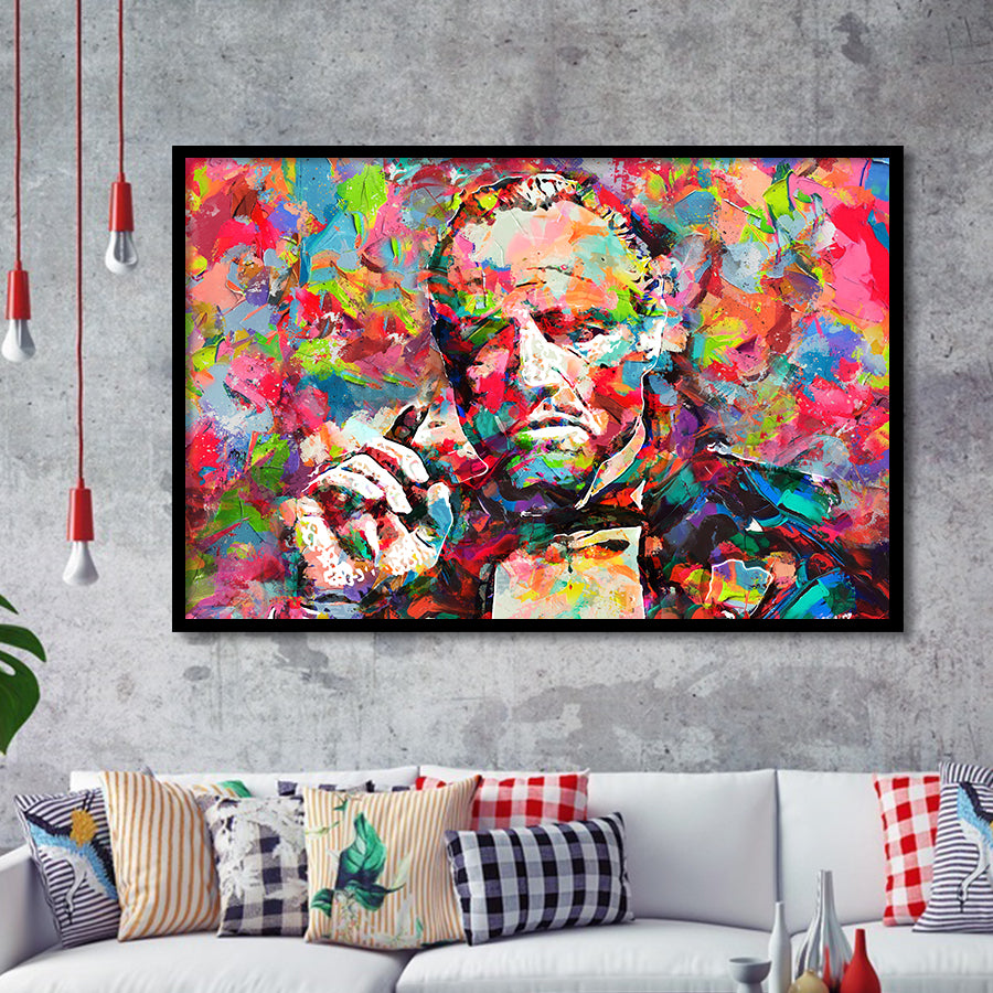 Abstract Godfather Colorful Framed Art Prints Wall Decor - Painting Art,Framed Picture,For Sale, Ready to hang