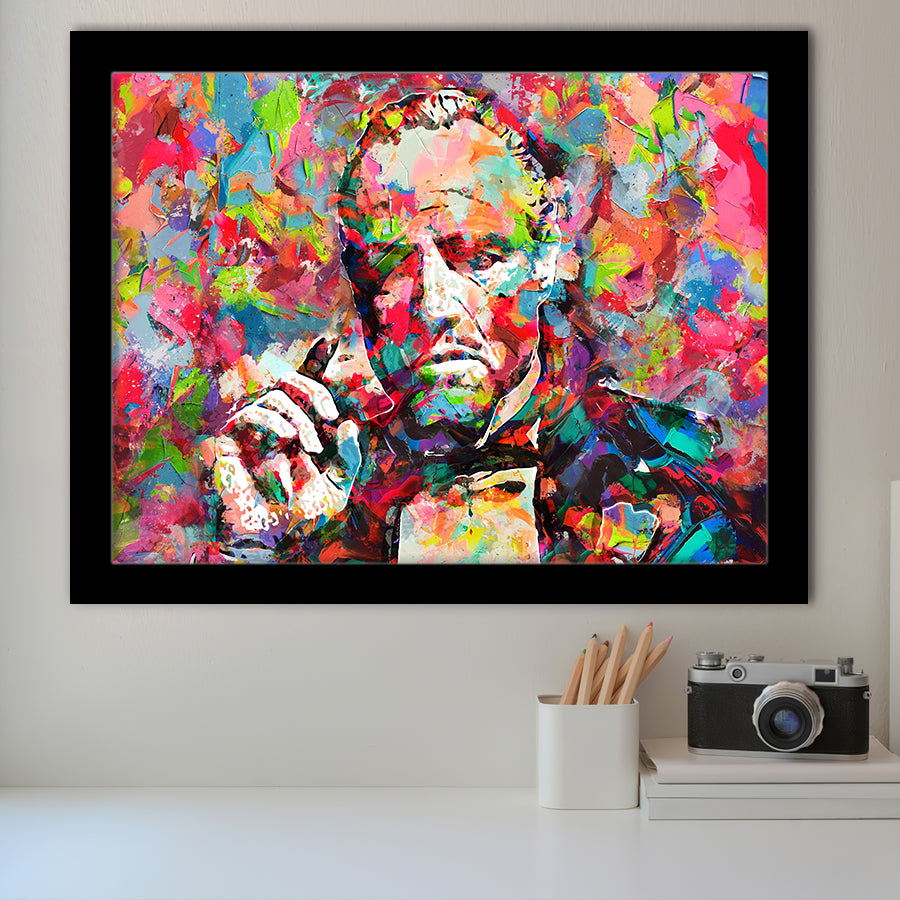 Abstract Godfather Colorful Framed Art Prints Wall Decor - Painting Art,Framed Picture,For Sale, Ready to hang