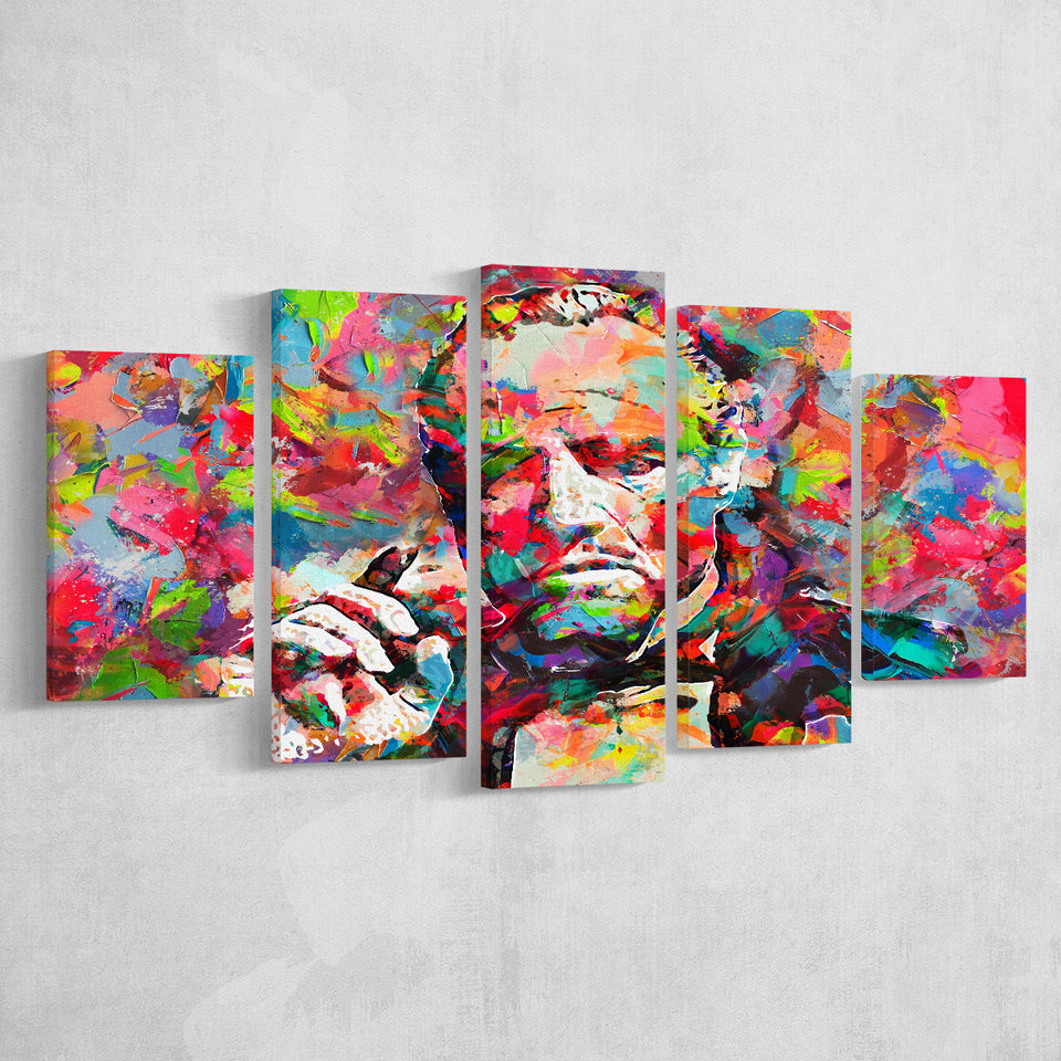 Abstract Godfather Colorful Large Canvas Prints Multi Panels Wall Art Prints Home Decor