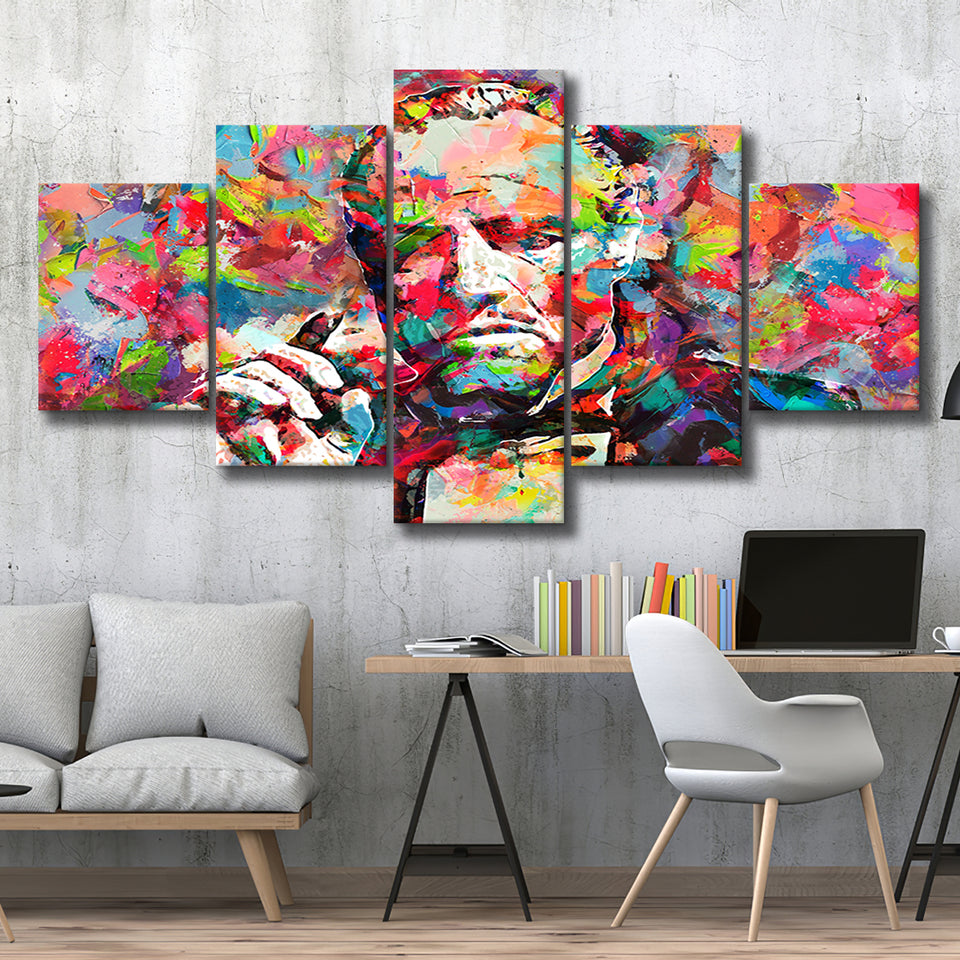 Abstract Godfather Colorful Large Canvas Prints Multi Panels Wall Art Prints Home Decor