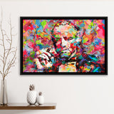 Abstract Godfather Colorful Framed Canvas Prints Wall Art Home Decor - Painting Canvas, Black Frame, Framed Picture