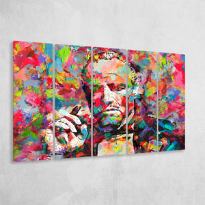 Abstract Godfather Colorful Extra Large Canvas Prints Multi Panels B Wall Art Prints Home Decor
