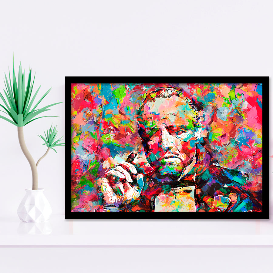 Abstract Godfather Colorful Framed Art Prints Wall Decor - Painting Art,Framed Picture,For Sale, Ready to hang