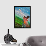 Abstract Golf Painting Canvas Wall Art - Framed Art, Framed Canvas, Painting Canvas