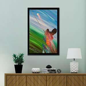 Abstract Golf Painting Canvas Wall Art - Framed Art, Framed Canvas, Painting Canvas