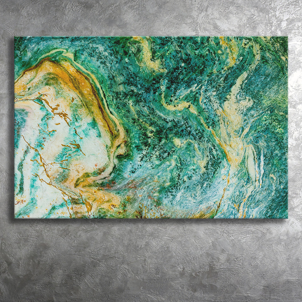 Abstract Green Marble Canvas Art, Contemporary Canvas Prints Wall Art Home Decor - Painting Canvas, Ready to hang
