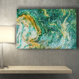 Abstract Green Marble Canvas Art, Contemporary Canvas Prints Wall Art Home Decor - Painting Canvas, Ready to hang