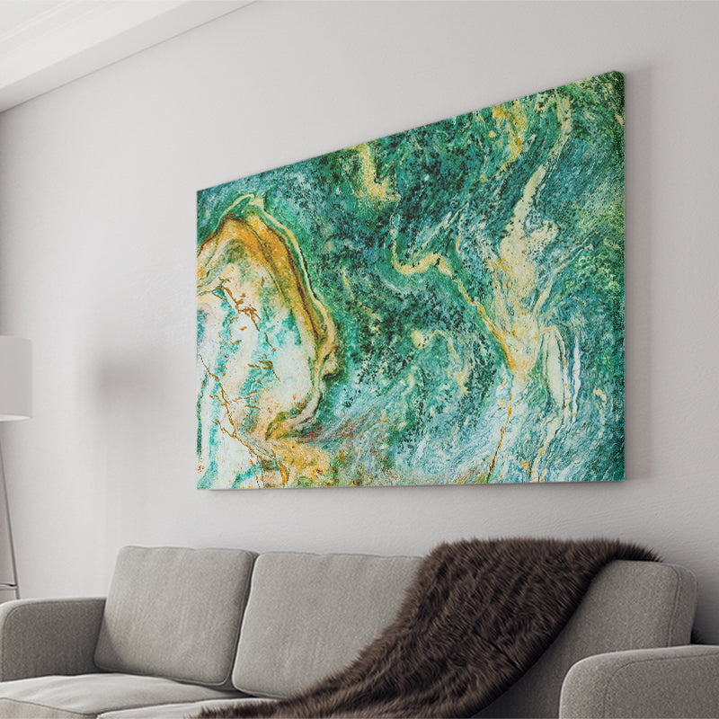 Abstract Green Marble Canvas Art, Contemporary Canvas Prints Wall Art Home Decor - Painting Canvas, Ready to hang