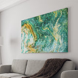 Abstract Green Marble Canvas Art, Contemporary Canvas Prints Wall Art Home Decor - Painting Canvas, Ready to hang