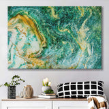 Abstract Green Marble Canvas Art, Contemporary Canvas Prints Wall Art Home Decor - Painting Canvas, Ready to hang