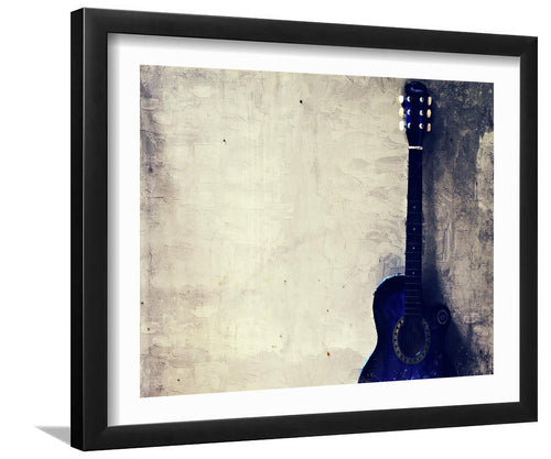 Abstract Guitar-Music art, Art print, Frame art, Plexiglass cover