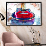 Abstract Guitar Framed Canvas Prints Wall Art Decor - Painting Canvas, Framed Picture, Home Decor