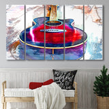 Abstract Guitar 5 Piece B Canvas Prints Wall Art Decor, Multi Panels,Large Canvas, Home Decor