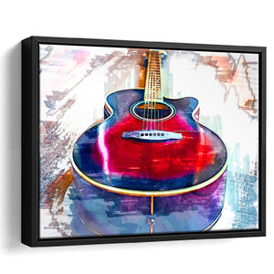 Abstract Guitar Framed Canvas Prints Wall Art Decor - Painting Canvas, Framed Picture, Home Decor