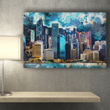 Abstract Hong Kong Canvas Prints Wall Art Decor - Painting Canvas, Art Print, Home Decor, Ready to Hang