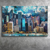 Abstract Hong Kong Canvas Prints Wall Art Decor - Painting Canvas, Art Print, Home Decor, Ready to Hang
