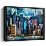 Abstract Hong Kong Framed Canvas Prints Wall Art Decor - Painting Canvas, Framed Picture, Home Decor