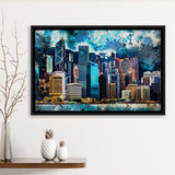 Abstract Hong Kong Framed Canvas Prints Wall Art Decor - Painting Canvas, Framed Picture, Home Decor