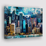 Abstract Hong Kong Canvas Prints Wall Art Decor - Painting Canvas, Art Print, Home Decor, Ready to Hang