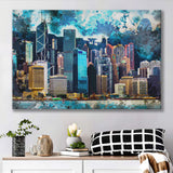 Abstract Hong Kong Canvas Prints Wall Art Decor - Painting Canvas, Art Print, Home Decor, Ready to Hang