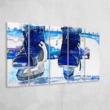 Abstract Ice Hockey 5 Piece B Canvas Prints Wall Art Decor, Multi Panels,Large Canvas, Home Decor