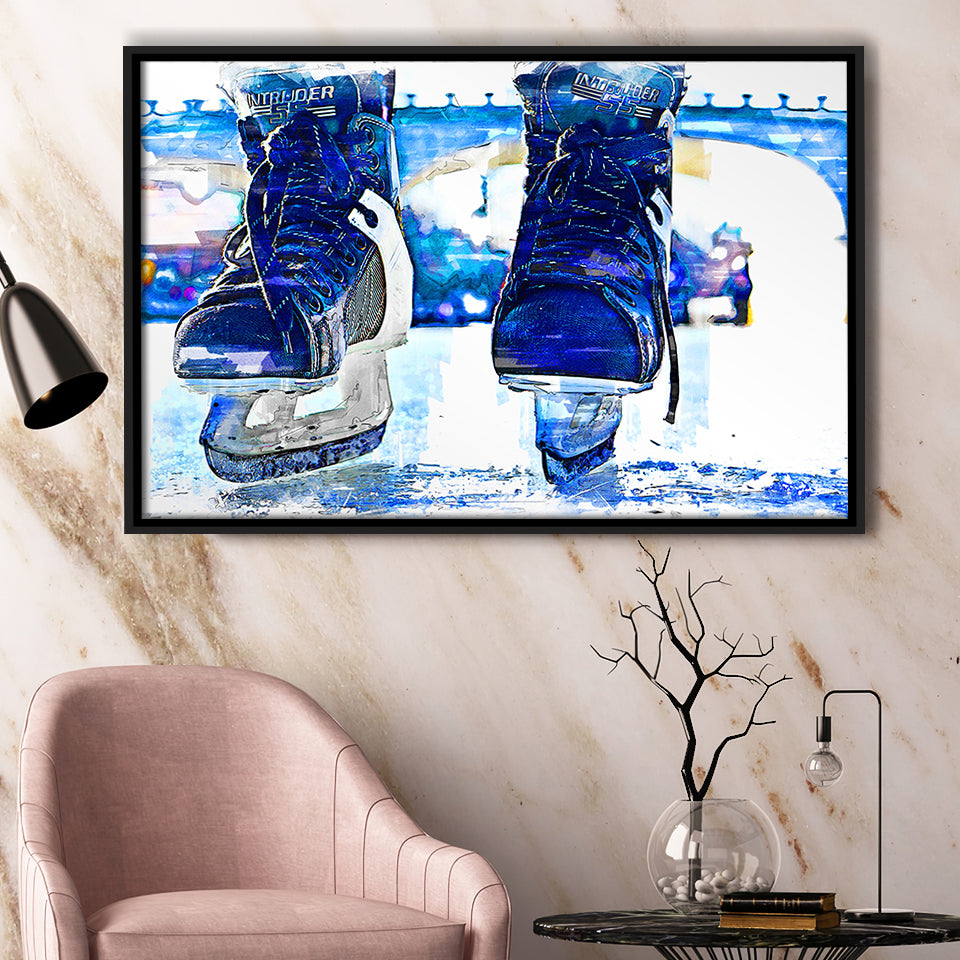 Abstract Ice Hockey Framed Canvas Prints Wall Art Decor - Painting Canvas, Framed Picture, Home Decor